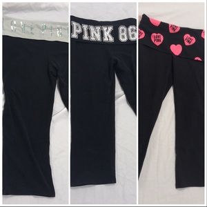 Bundle of three Victoria secret pink leggings